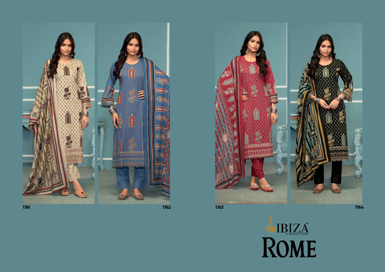 Rome By Ibiza Camric Cotton Digital Printed Salwar Kameez Suppliers In India